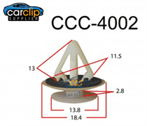 Mazda Trim Clips 25pcs CCS-4002 