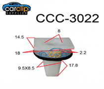 White Screw Grommets 25pcs CCS-3022