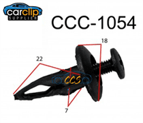 Ford Ranger and Mazda BT-50 Inner Guard Black Scrivet Clips 25pcs CCS-1054