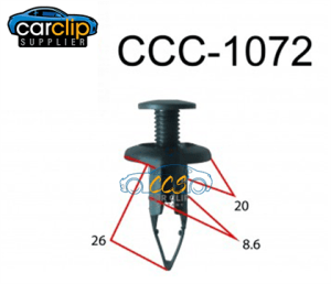 Landcruiser 200s Inner Guard Black Scrivet Clips 25pcs CCS-1072