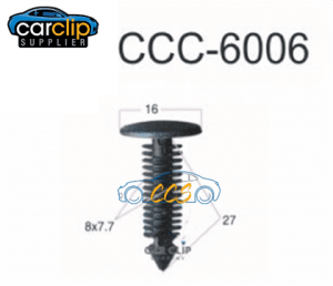 Holden Black X-Tree Clips 25pcs CCS-6006