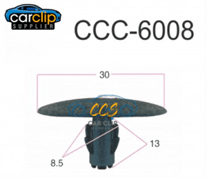 Black Subaru Bonnet Pad Clips 25pcs CCS-6008