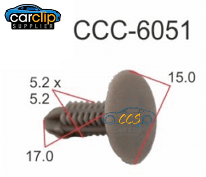 Grey X-Tree Clips 25pcs CCS-6051 