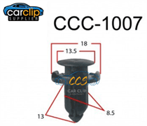 Honda Black Rivet Clips 25pcs CCS-1007