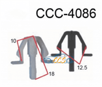 Isuzu Black Grill Clips 25pcs CCS-4086 