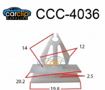 Ford Ranger Flare Clips 25pcs CCS-4036