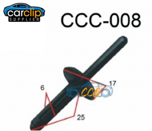 Automotive Black Plastic Pop Rivets 25pcs CCS-0008